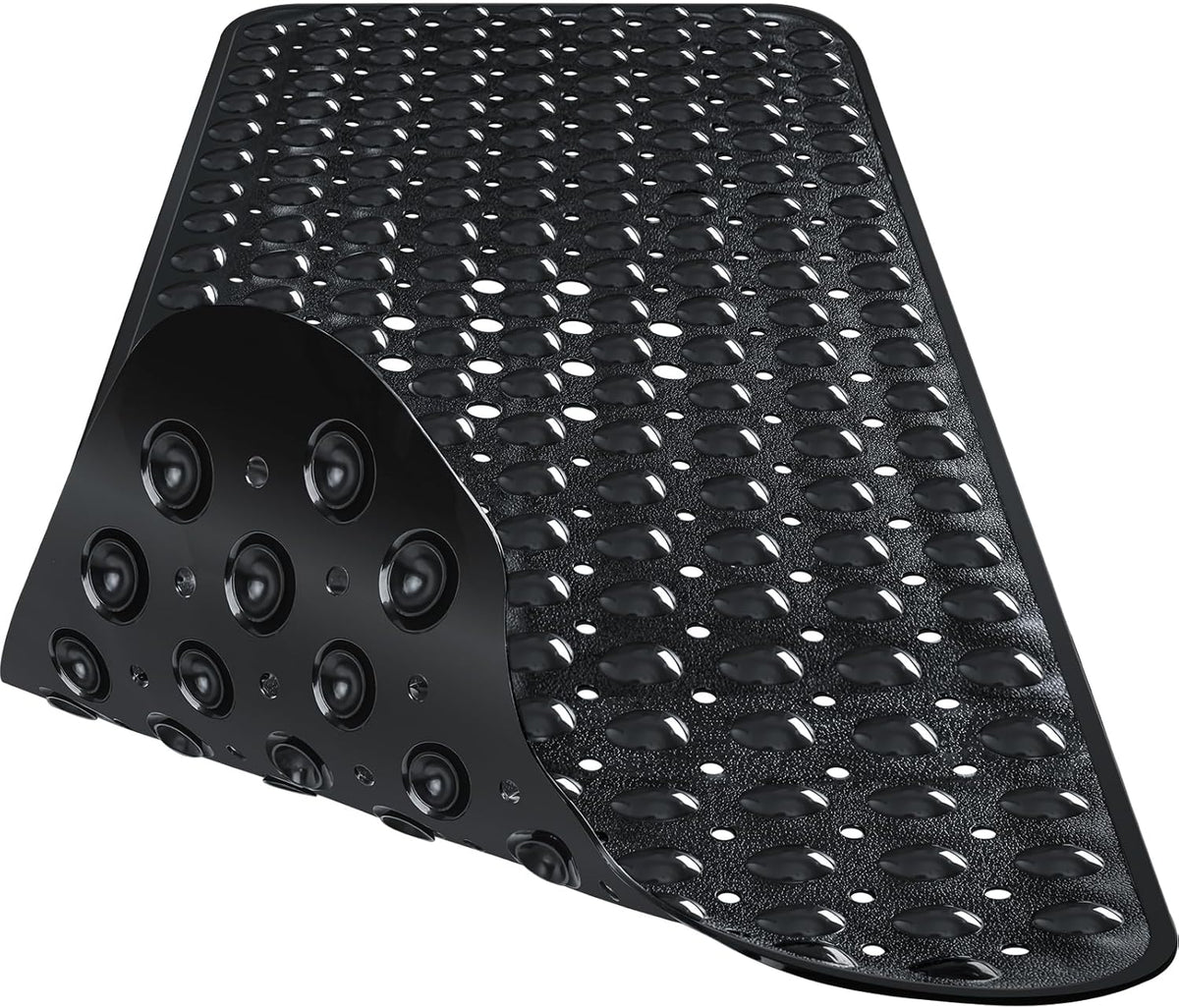 Extra Long Bathtub Mat Non Slip Bath Mat Black 40"x16" Full Size