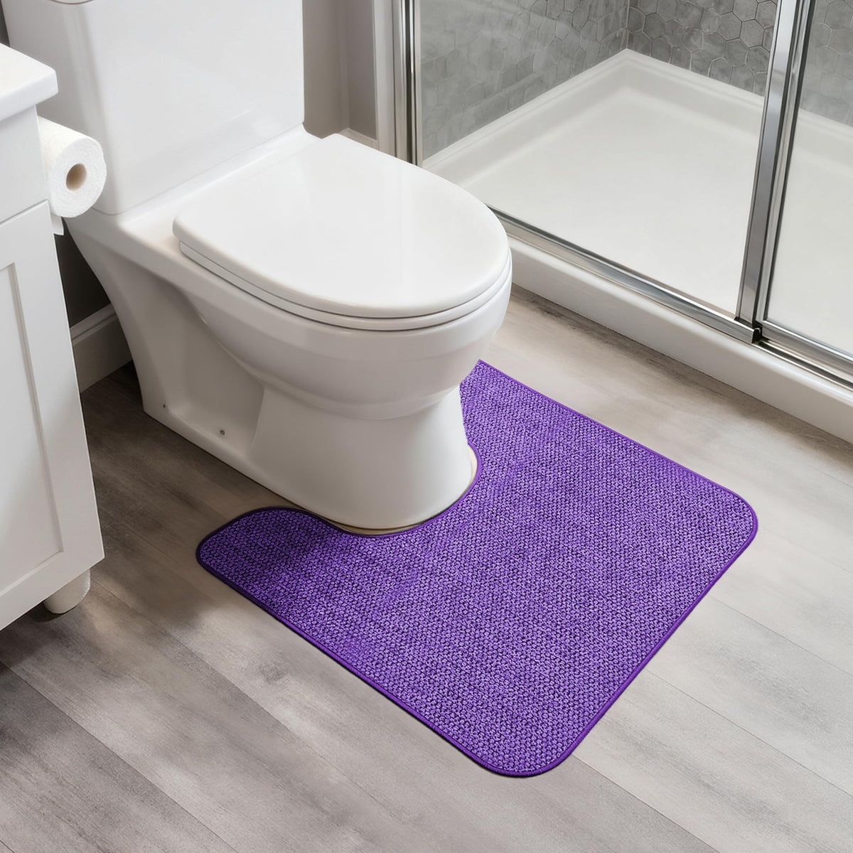Bath Mat,Ultra Thin Bathroom Rugs,Rubber Bath Mats for Bathroom,No Slip Bath Rugs,Quick Dry,Machine Washable,Low Pile,Absorbent,Shower Outside,Sink,Home Decor Accessories.Blue,1'5"x2'3"(17x27inch)