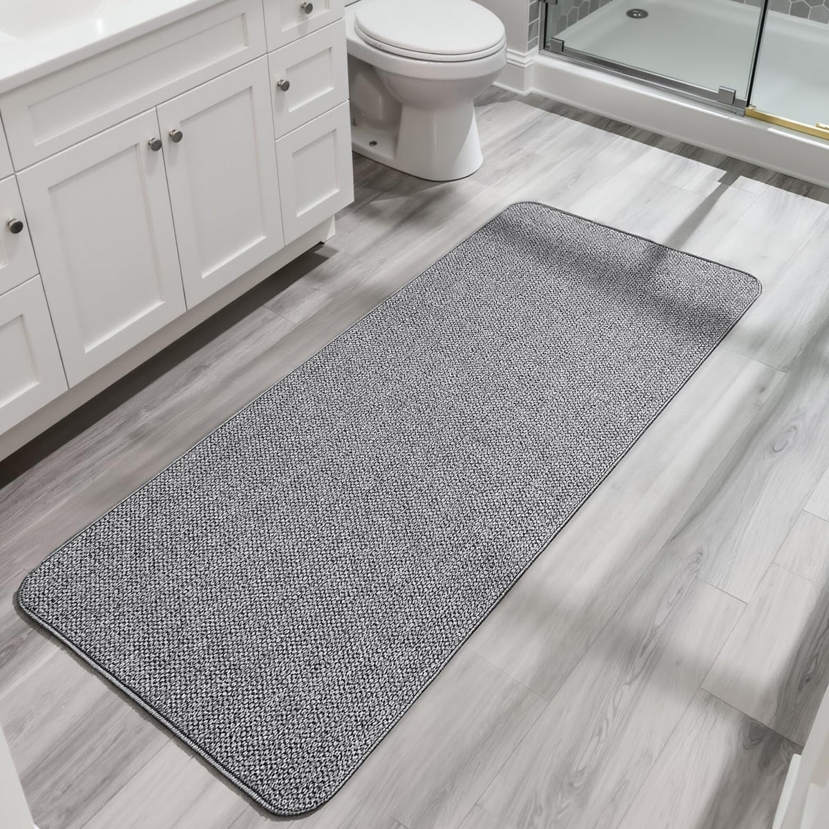 Bath Mat,Ultra Thin Bathroom Rugs,Rubber Bath Mats for Bathroom,No Slip Bath Rugs,Quick Dry,Machine Washable,Low Pile,Absorbent,Shower Outside,Sink,Home Decor Accessories.Blue,1'5"x2'3"(17x27inch)