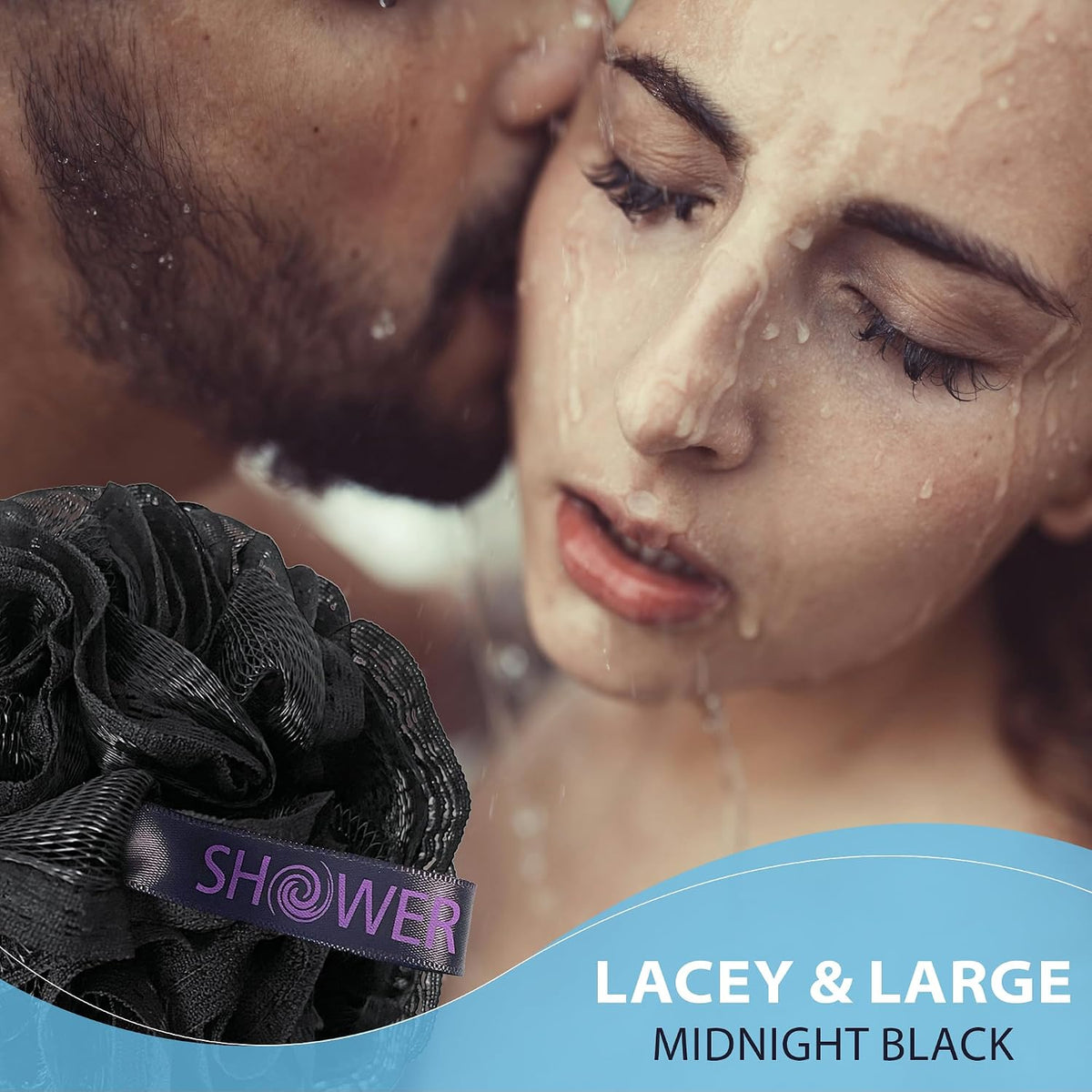 SHOWER BOUQUET Loofah-Bath-Sponge Hot-Lacey-Mesh // 4-Steamy-Lace-Colors