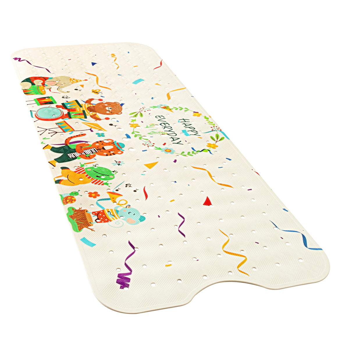 YINENN Bath and Shower Safety Mats 40x16 inch, Non Slip with Suction Cups for Bathroom Stall and Tub Floor, Extra Large and Machine Washable, Drain Holes Keep Bathtub Clean, Light Green