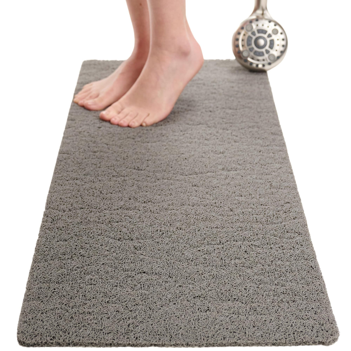 Non Slip Bathtub Mat Shower Mat for Tub - Loofah Bath Mats for Bathroom - 40x16 Bathtub Floor Mat - Textured Anti Slip Bath Mat Without Suction Cups - Secure Mat for Wet Areas (40x16 Pebble Blue)