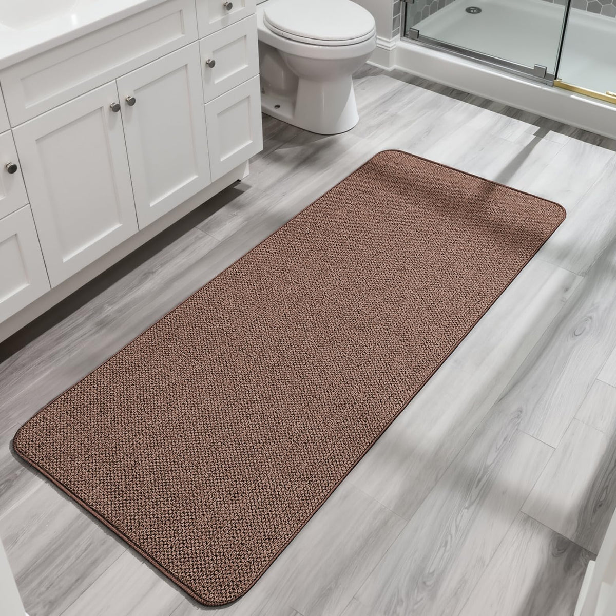 Bath Mat,Ultra Thin Bathroom Rugs,Rubber Bath Mats for Bathroom,No Slip Bath Rugs,Quick Dry,Machine Washable,Low Pile,Absorbent,Shower Outside,Sink,Home Decor Accessories.Blue,1'5"x2'3"(17x27inch)