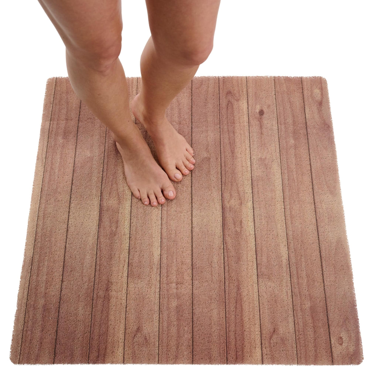 Non Slip Bathtub Mat Shower Mat for Tub - Loofah Bath Mats for Bathroom - 40x16 Bathtub Floor Mat - Textured Anti Slip Bath Mat Without Suction Cups - Secure Mat for Wet Areas (40x16 Pebble Blue)