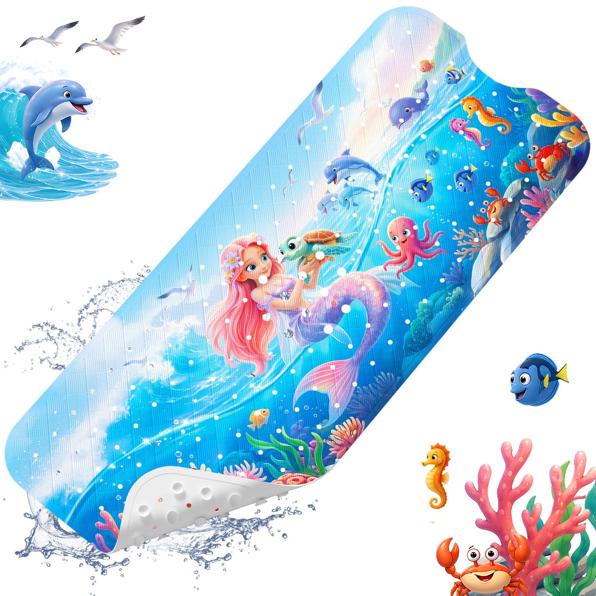 XIYUNTE Bath Mat for Tub Non Slip Bathtub Mat Non Slip 40x16 Baby Bath Mat