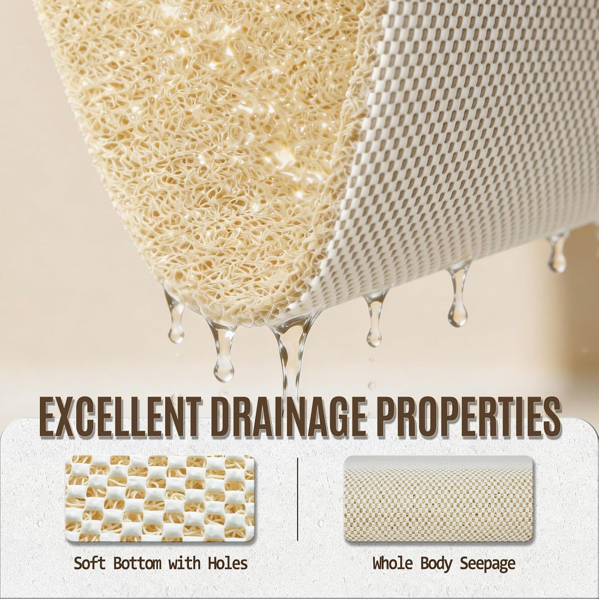 Joyhalo 17 * 24in Shower Mat Bathtub Mat Non Slip