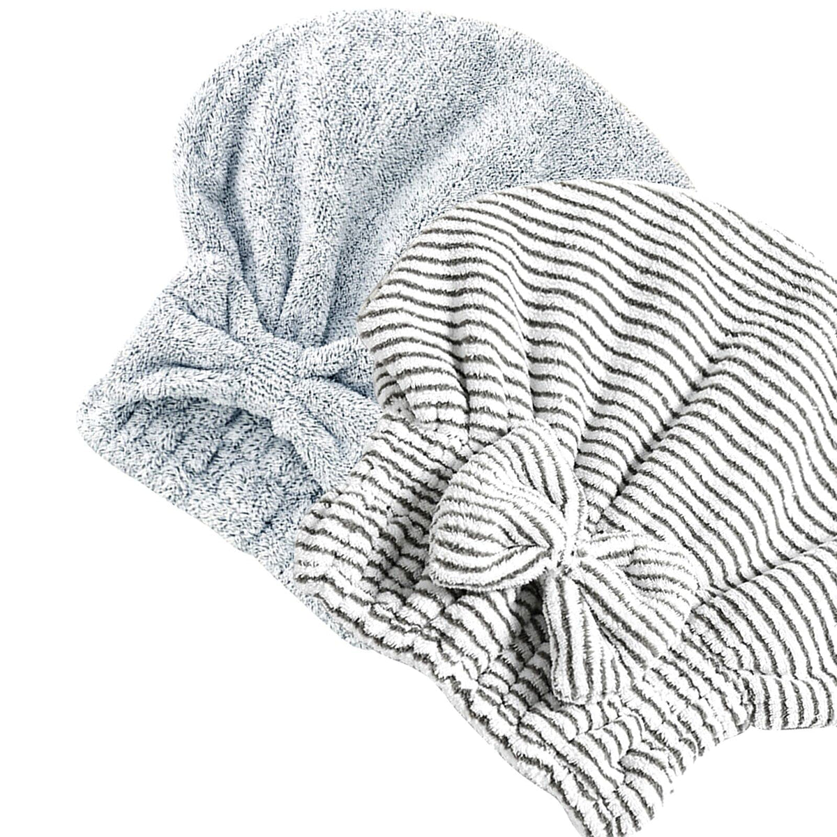 Jseng 2PC Microfiber Hair Drying Caps, Extrame Soft & Ultra Absorbent, Fast Drying Hair Turban Wrap Towels Shower Cap for Girls and Women