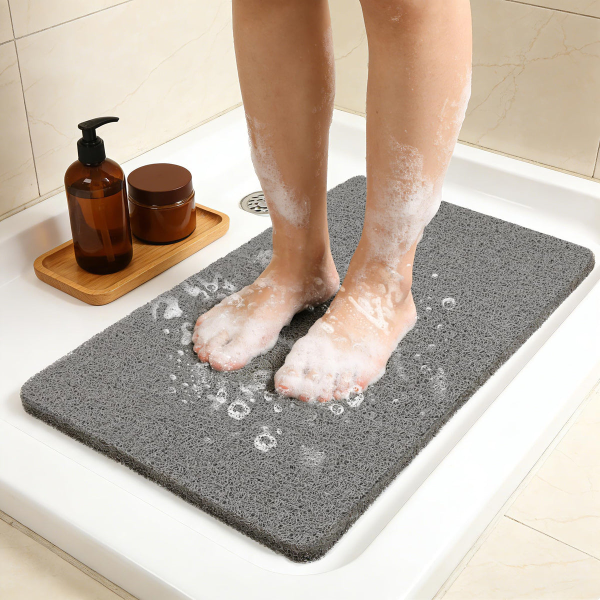 Joyhalo 17 * 24in Shower Mat Bathtub Mat Non Slip