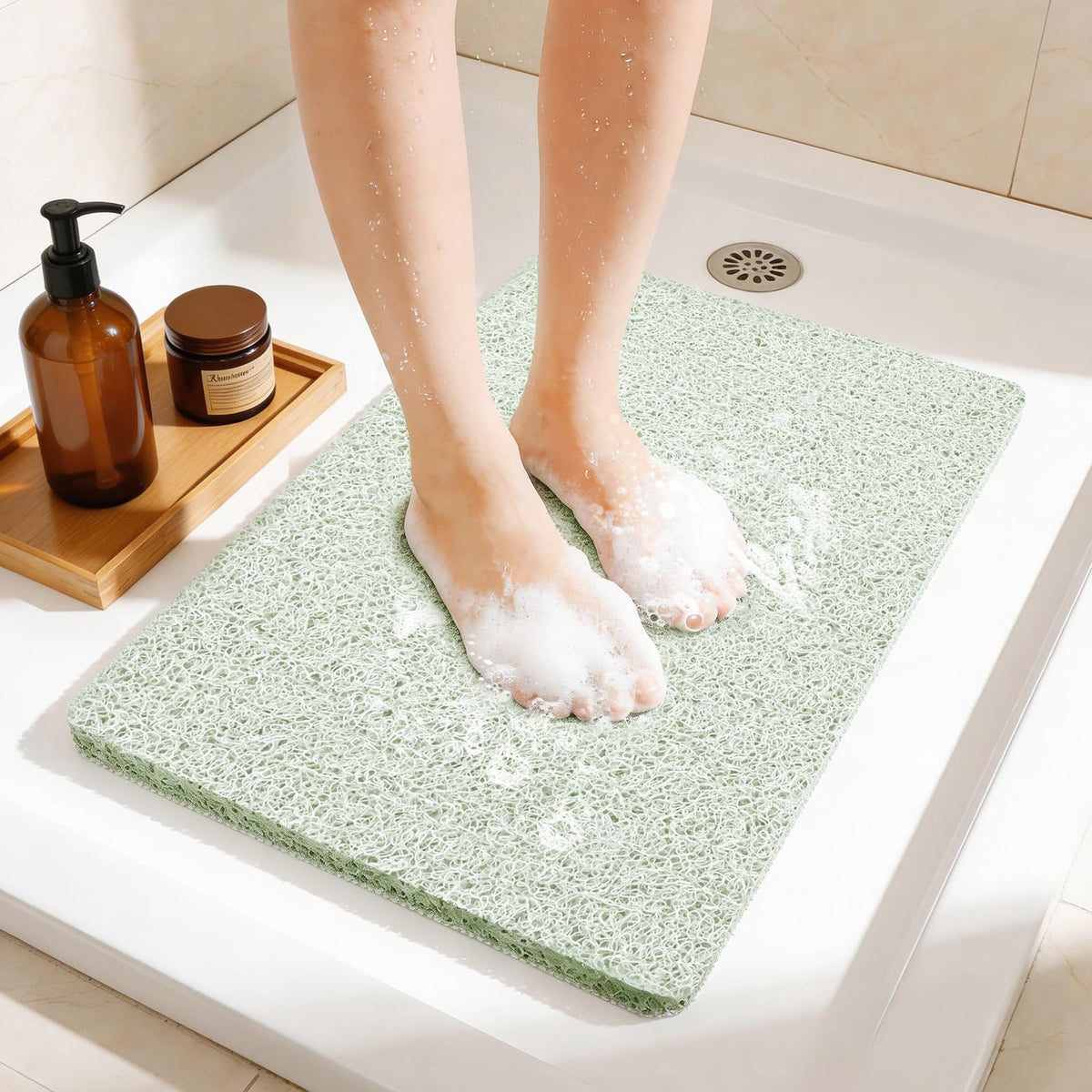 Joyhalo 17 * 24in Shower Mat Bathtub Mat Non Slip