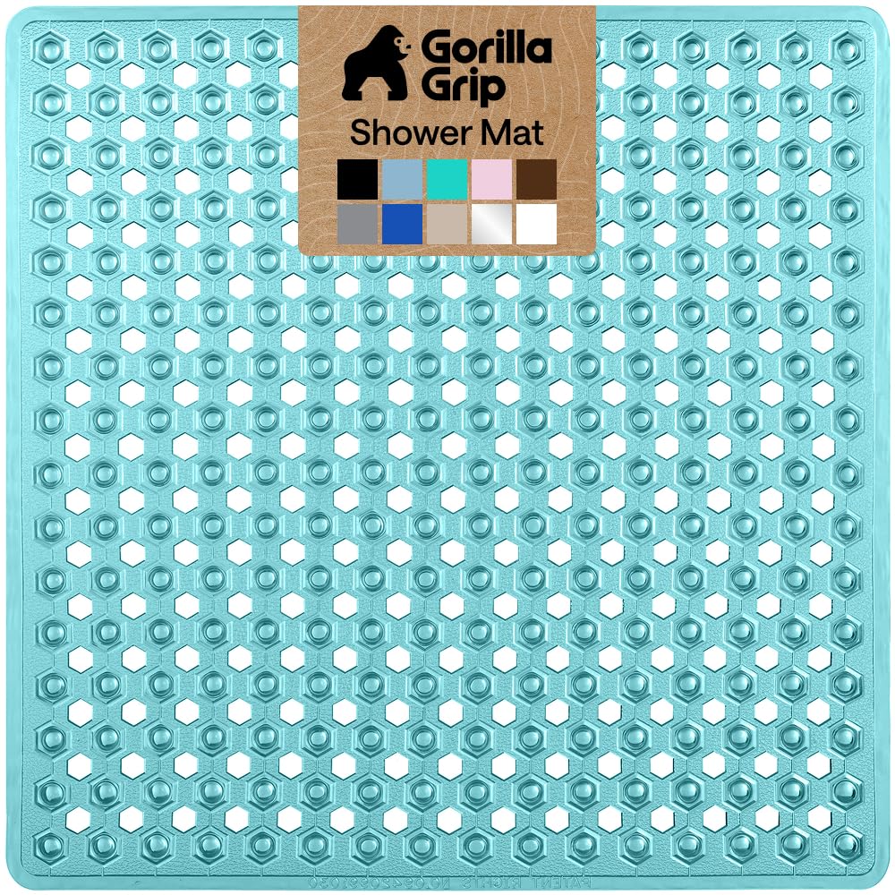GORILLA GRIP Bath Tub Shower Mat, Bathtub Floor Liner, 35x16 Beige