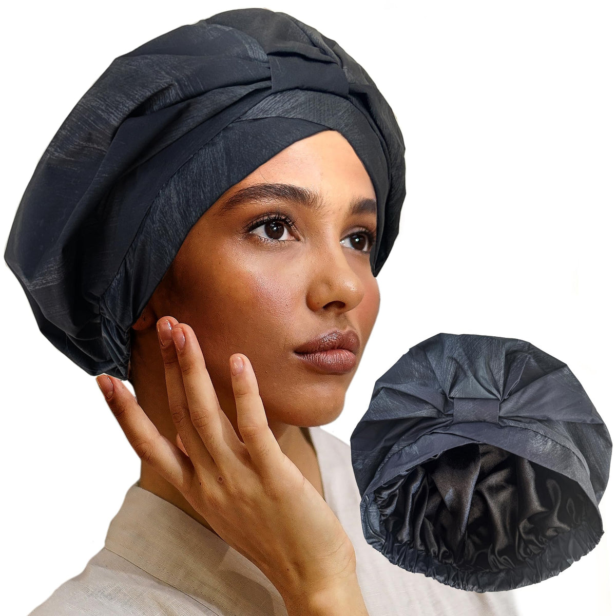 Reusable Shower Cap for Women Reusable Waterproof – Leakproof, Nonslip Hair Cap for Shower Flexiband – Soft, Breathable, Durable Christmas Shower Caps by SMPL OBJECTS (Tropical)