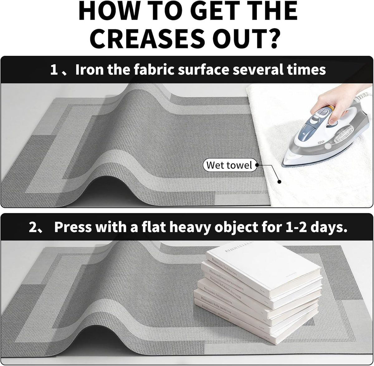YDKGL Non Slip Bath Mat Thin Bathroom Rugs Fit Under Door Grey 16"x 24"