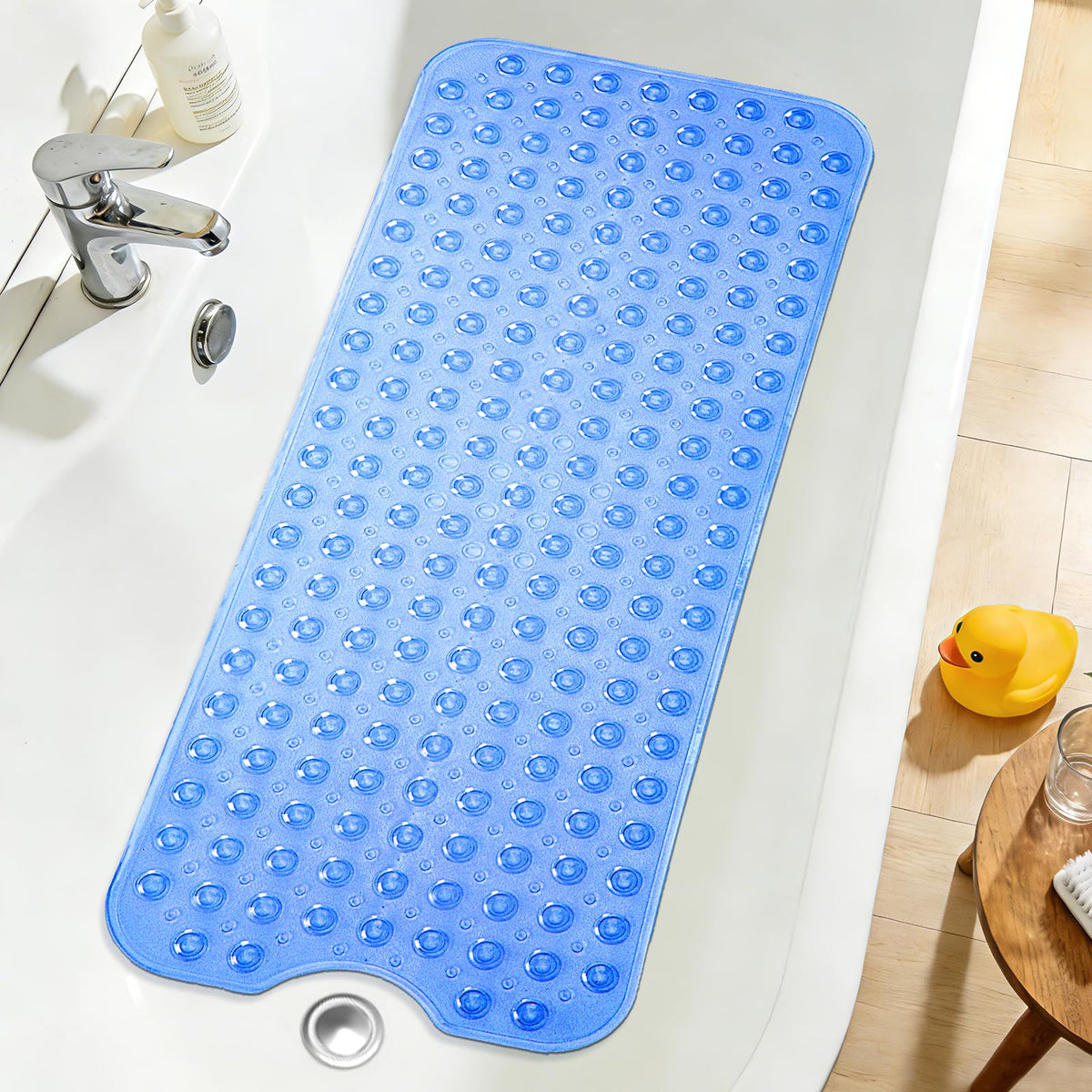 Extra Long Bathtub Mat Non Slip Bath Mat Black 40"x16" Full Size