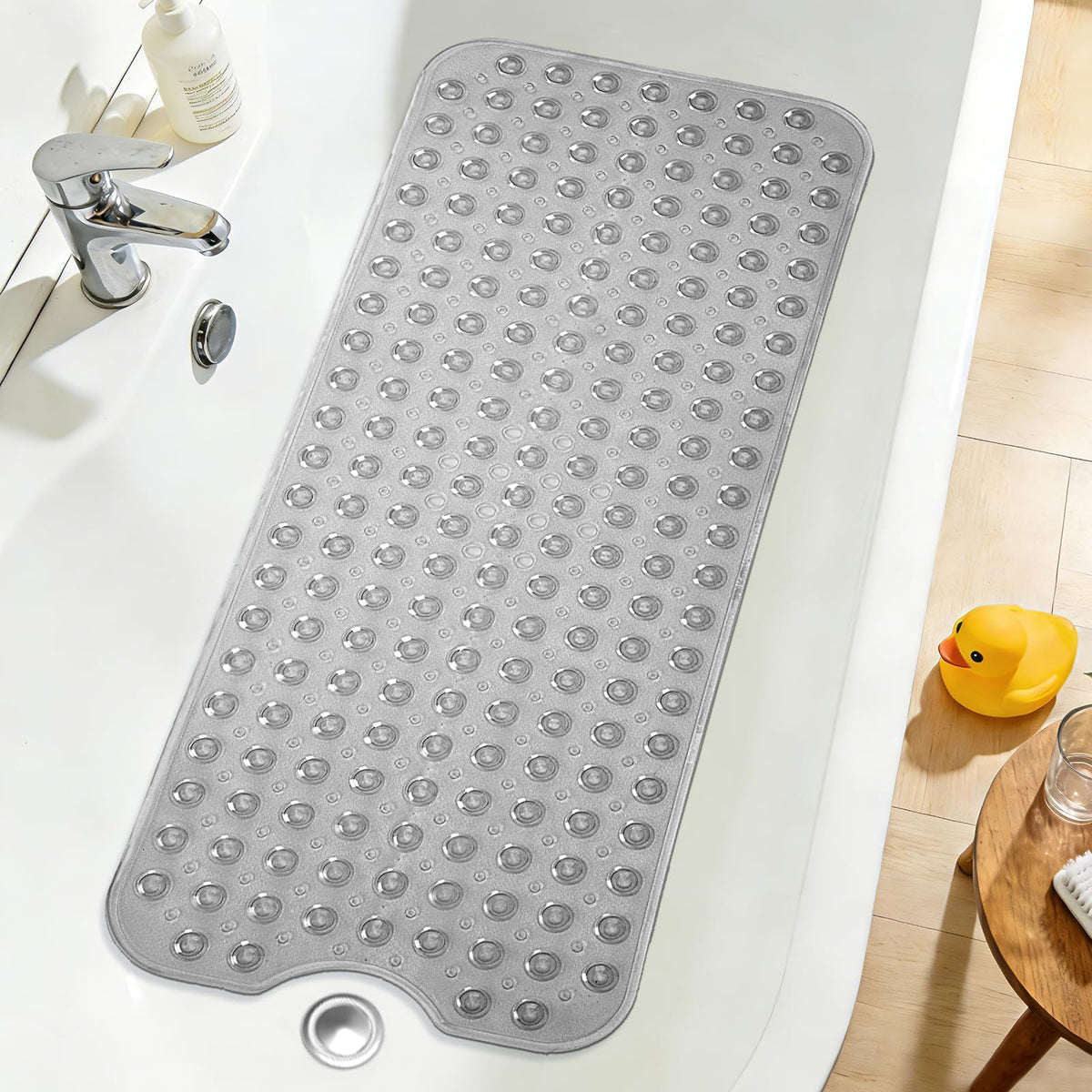Extra Long Bathtub Mat Non Slip Bath Mat Black 40"x16" Full Size