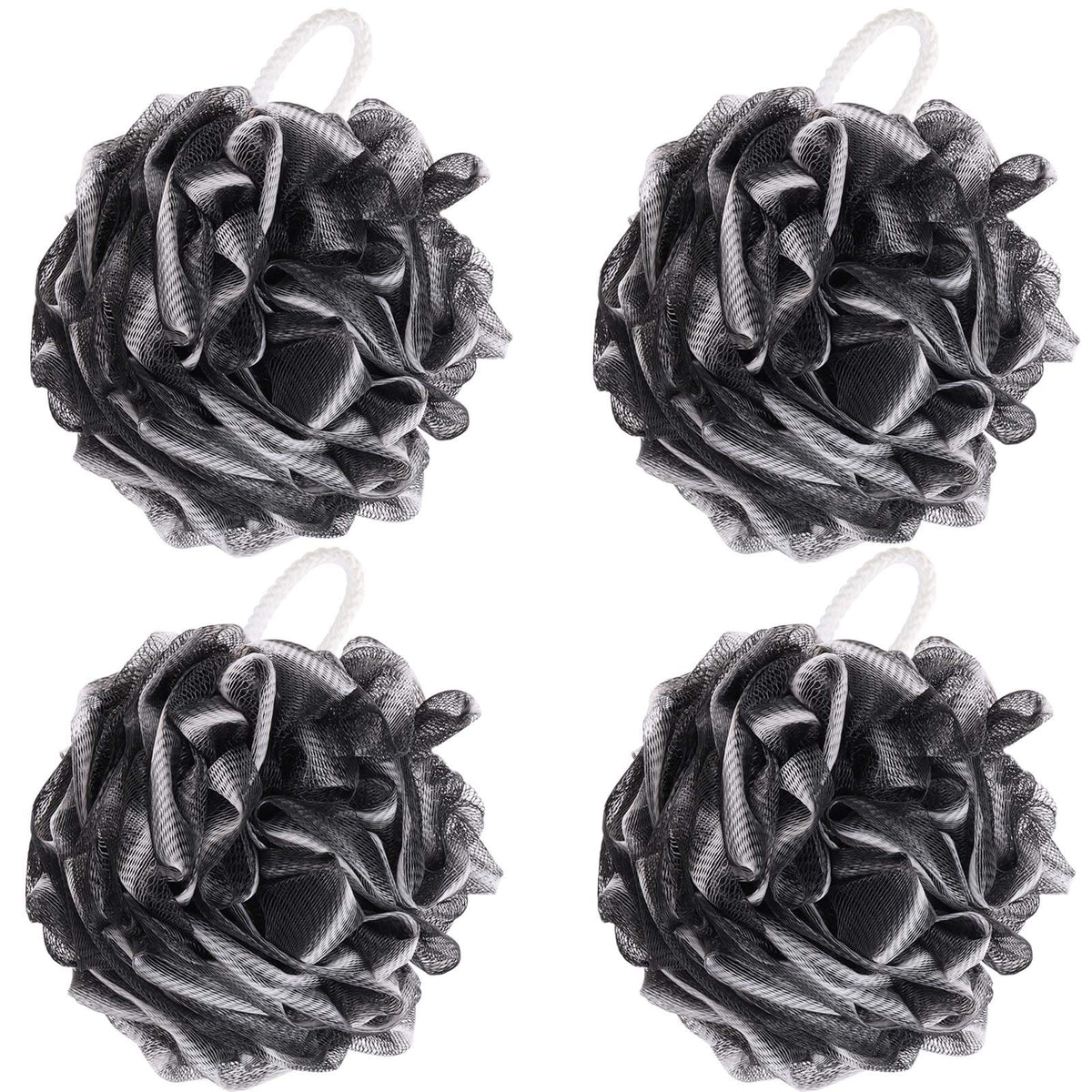 BTYMS 6 Pcs Shower Pouf 60g Bath Loofah Shower Sponge Loofahs Exfoliating Mesh Puff Body Wash Sponge
