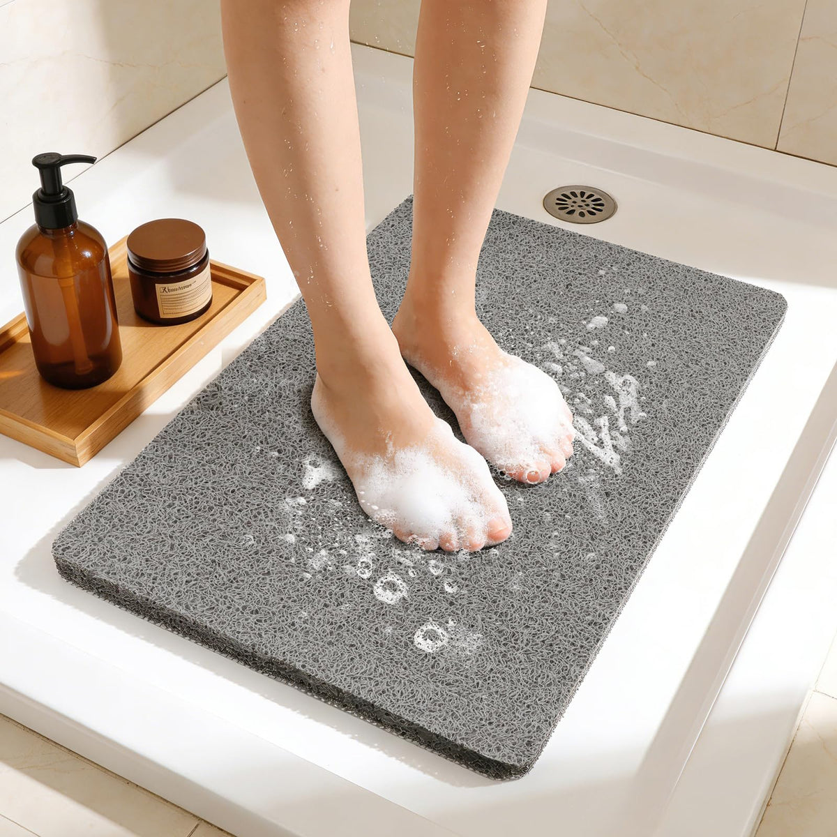 Joyhalo 17 * 24in Shower Mat Bathtub Mat Non Slip