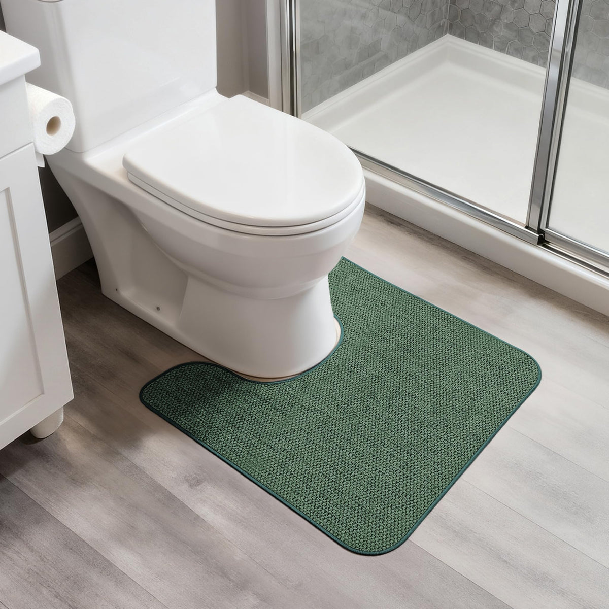 Bath Mat,Ultra Thin Bathroom Rugs,Rubber Bath Mats for Bathroom,No Slip Bath Rugs,Quick Dry,Machine Washable,Low Pile,Absorbent,Shower Outside,Sink,Home Decor Accessories.Blue,1'5"x2'3"(17x27inch)