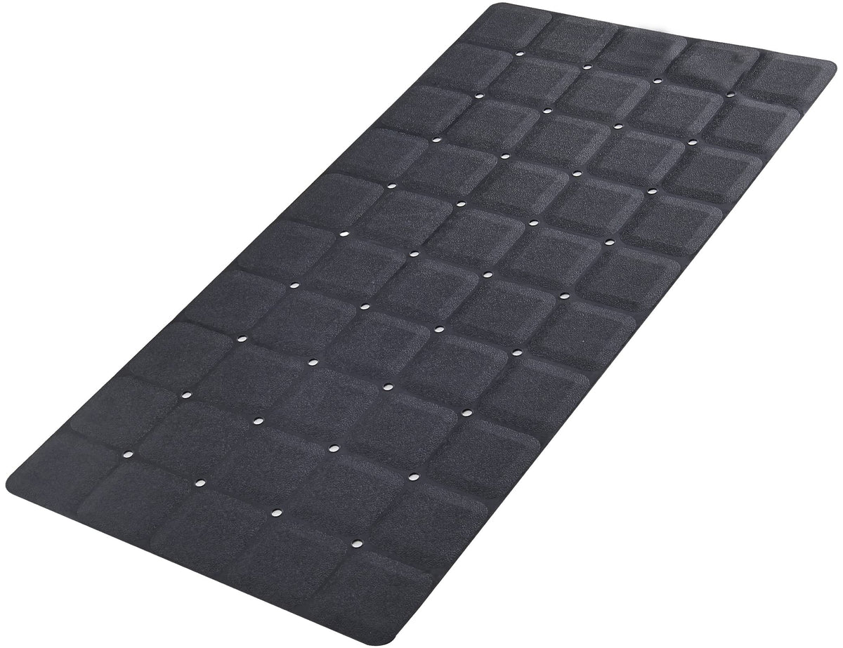 Webos Foldable Silicone Bathtub Mat: Jumbo Size Heavy Duty Safety Bath Mat for Tub Without Suction Cups Non Slip Bath & Shower Mat for Textured, Reglazed, Refinished Tub (White, 35.8 x 17.7)