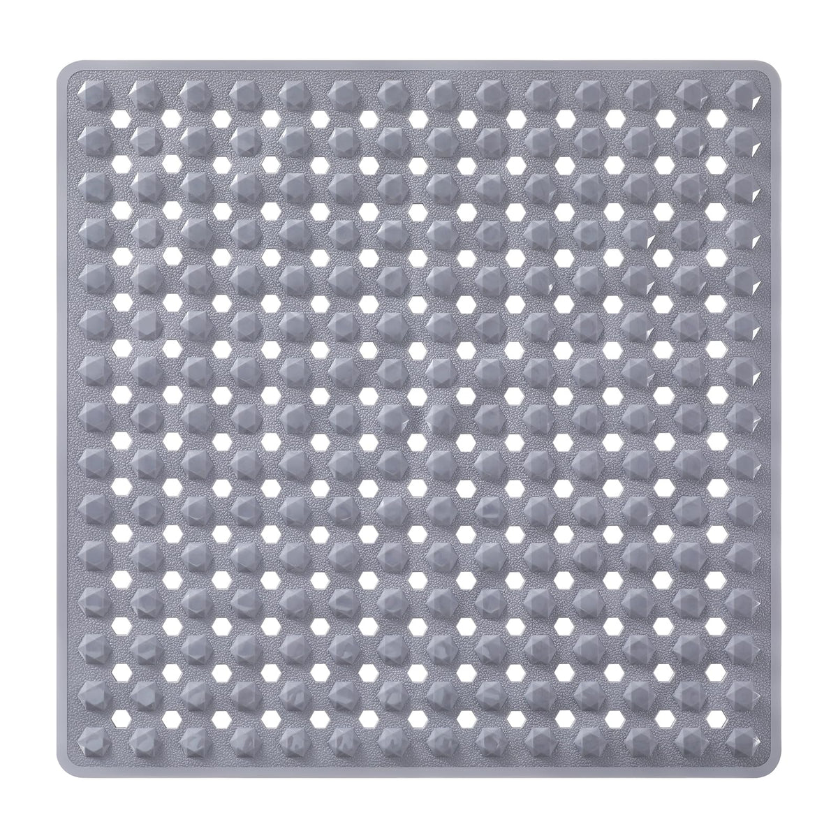 Yimobra Bathtub Mat Non Slip, 27.5"X15.5" Machine Washable Shower Floor Mat, Soft on Feet, Bathmat with Drain Holes and Suction Cups, Bathroom Essentials, White