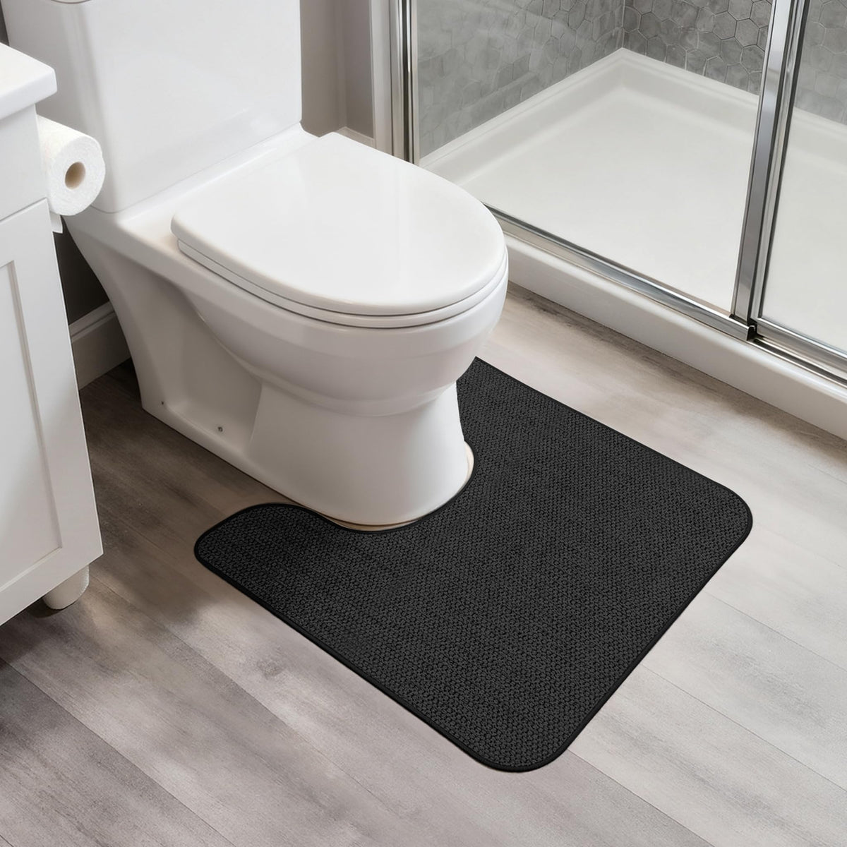 Bath Mat,Ultra Thin Bathroom Rugs,Rubber Bath Mats for Bathroom,No Slip Bath Rugs,Quick Dry,Machine Washable,Low Pile,Absorbent,Shower Outside,Sink,Home Decor Accessories.Blue,1'5"x2'3"(17x27inch)