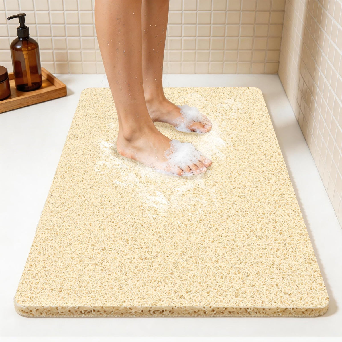 Joyhalo 17 * 24in Shower Mat Bathtub Mat Non Slip