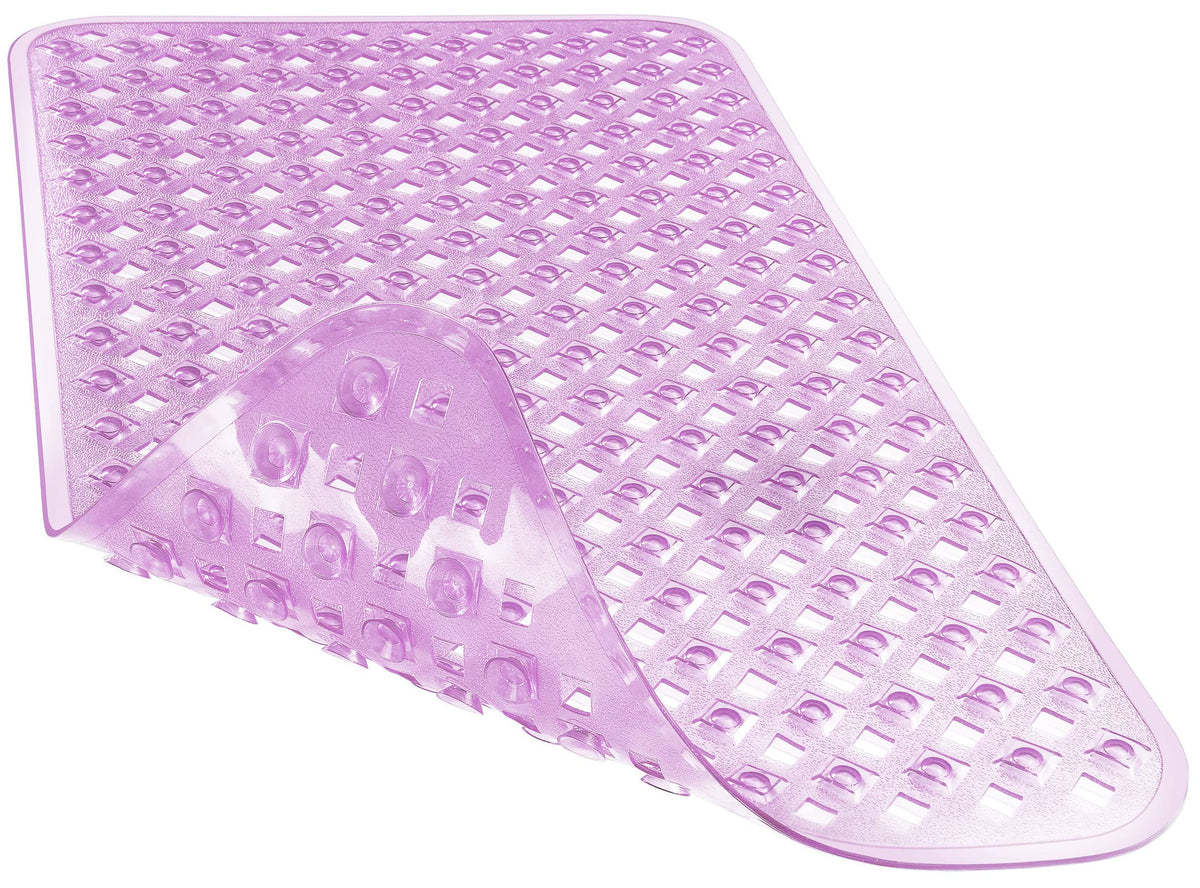 Yimobra Bathtub Mat Non Slip, 35"X16" Shower Mat with Strong Suction Cups & Drain Holes, Long Anti Slip Bath Tub Mat for Inside Shower, Machine Washable Fast Drying, Bathroom Essentials, Clear