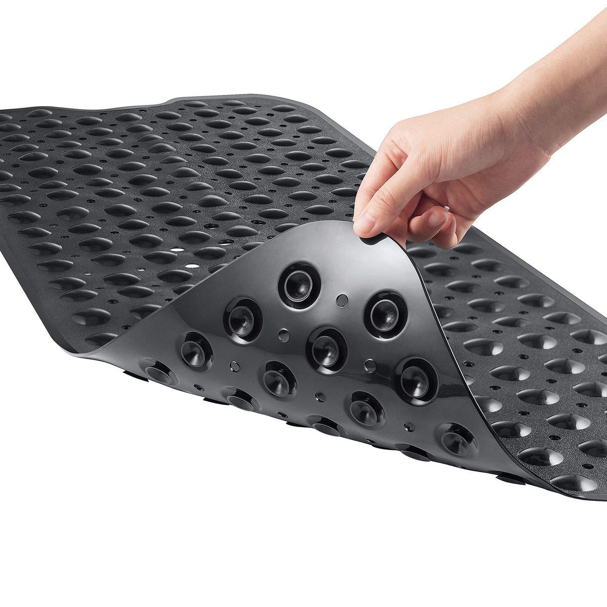 YINENN Bath and Shower Safety Mats 40x16 inch, Non Slip with Suction Cups for Bathroom Stall and Tub Floor, Extra Large and Machine Washable, Drain Holes Keep Bathtub Clean, Light Green