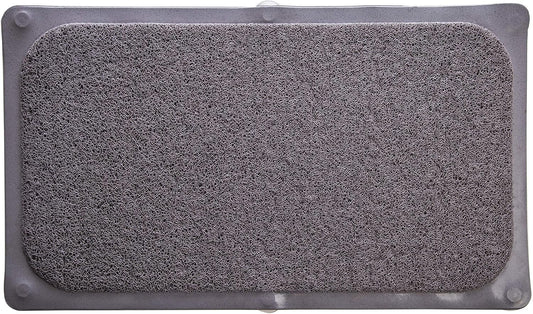 BINO | Loofah Non-Slip Bath Mat for Tub - Grey | Spa-Inspired Comfort, Quick-Drying, Secure Suction Cups | Exfoliating Shower Mat for a Luxurious and Safe Bathing Experience