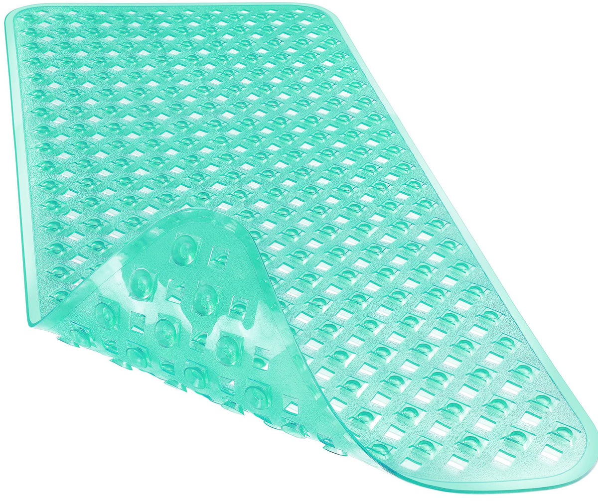 Yimobra Bathtub Mat Non Slip, 35"X16" Shower Mat with Strong Suction Cups & Drain Holes, Long Anti Slip Bath Tub Mat for Inside Shower, Machine Washable Fast Drying, Bathroom Essentials, Clear