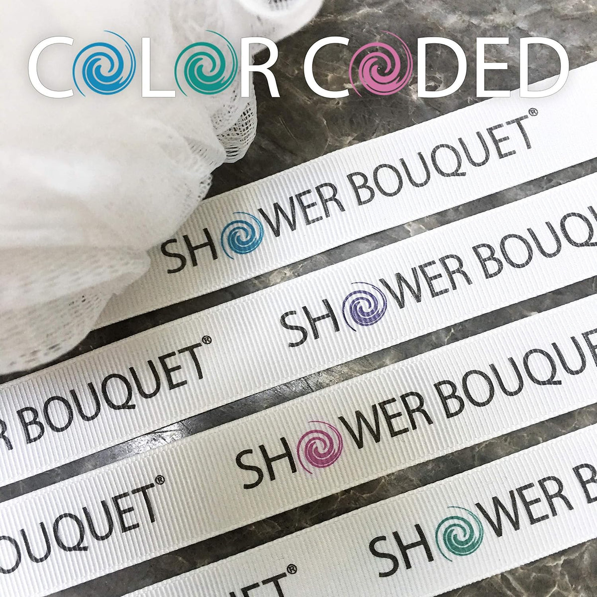 SHOWER BOUQUET Loofah Soft-White-Cloud Bath-Sponge 4-Pack Extra Large 75g