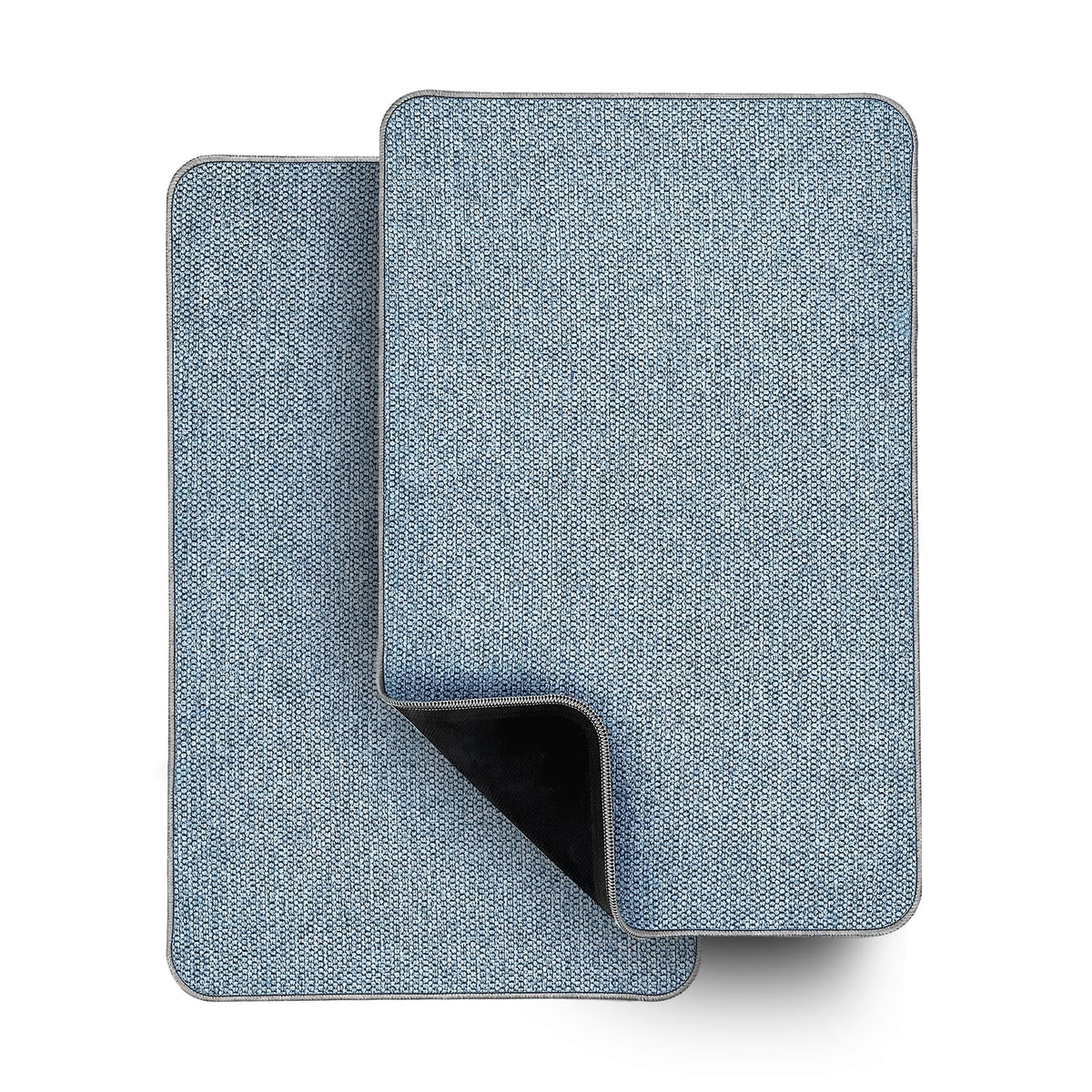 Bath Mat,Ultra Thin Bathroom Rugs,Rubber Bath Mats for Bathroom,No Slip Bath Rugs,Quick Dry,Machine Washable,Low Pile,Absorbent,Shower Outside,Sink,Home Decor Accessories.Blue,1'5"x2'3"(17x27inch)