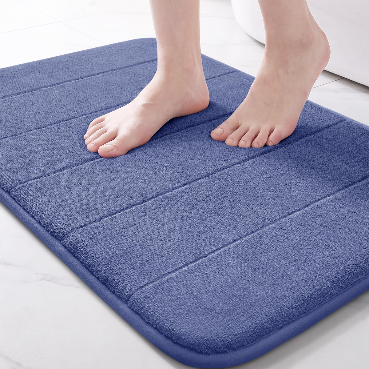 Yimobra Memory Foam Bath Mat, Super Soft Absorbent Bathroom Rug Non Slip 31.5x20 Inch, Quick Dry, Machine Washable Floor Carpet for Tub Shower, Home Decor Accessories, Beige