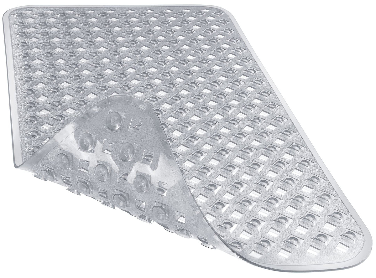 Yimobra Bathtub Mat Non Slip, 35"X16" Shower Mat with Strong Suction Cups & Drain Holes, Long Anti Slip Bath Tub Mat for Inside Shower, Machine Washable Fast Drying, Bathroom Essentials, Clear