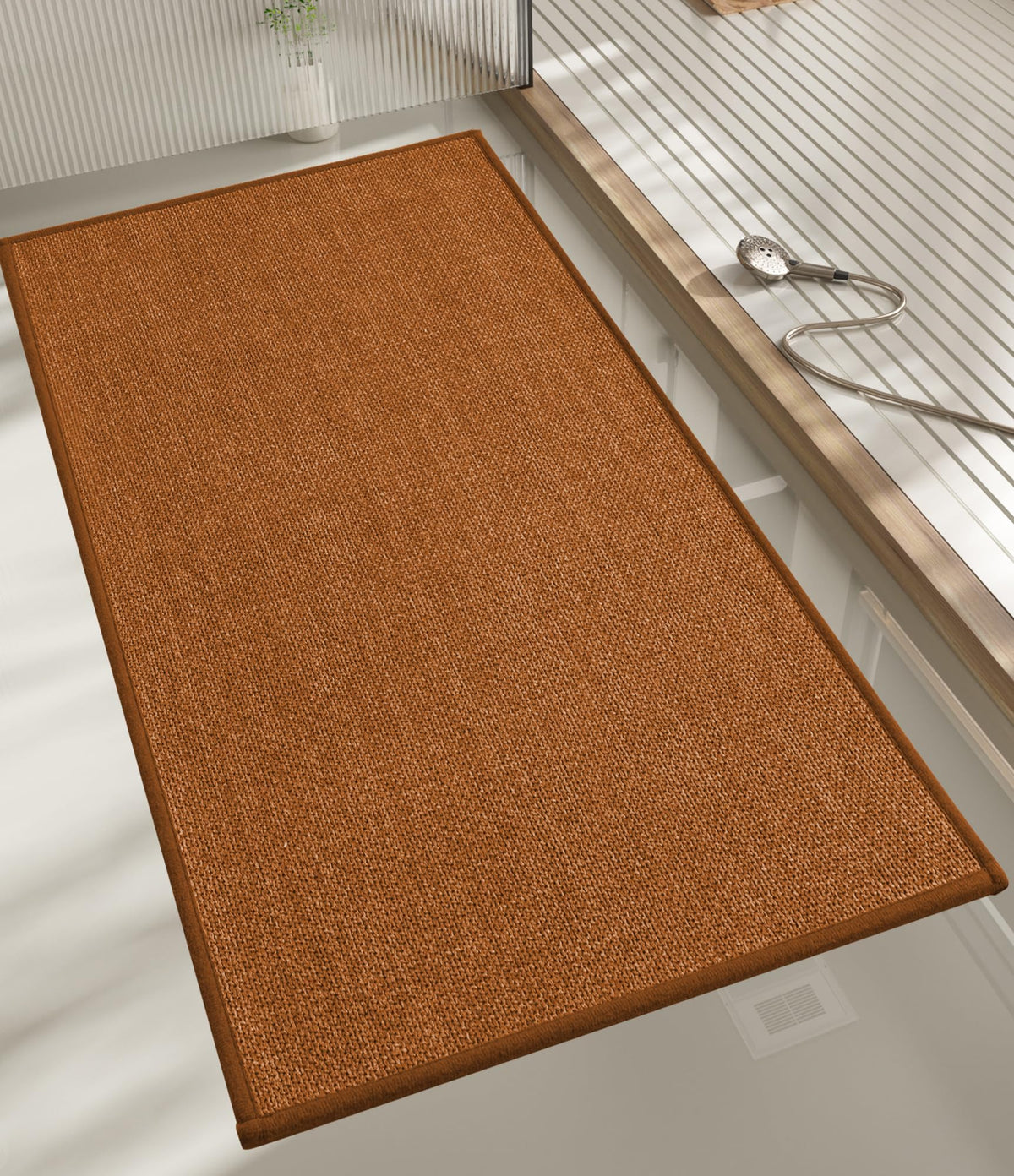 chakme Bathroom Rugs Mat 24x17, Ultra Thin Non Slip Bath Mat Small Quick Dry Absorbent Bath Mat for Bathroom Floor, (Black, 24"x17")