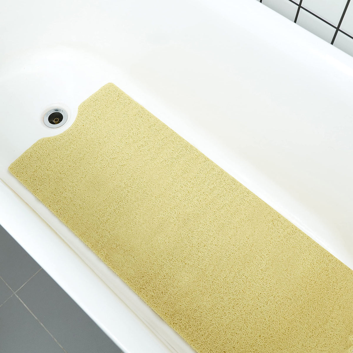 Leotruny Bath Tub Shower Mat 40 x 16 Inch Non-Slip Soft PVC Loofah