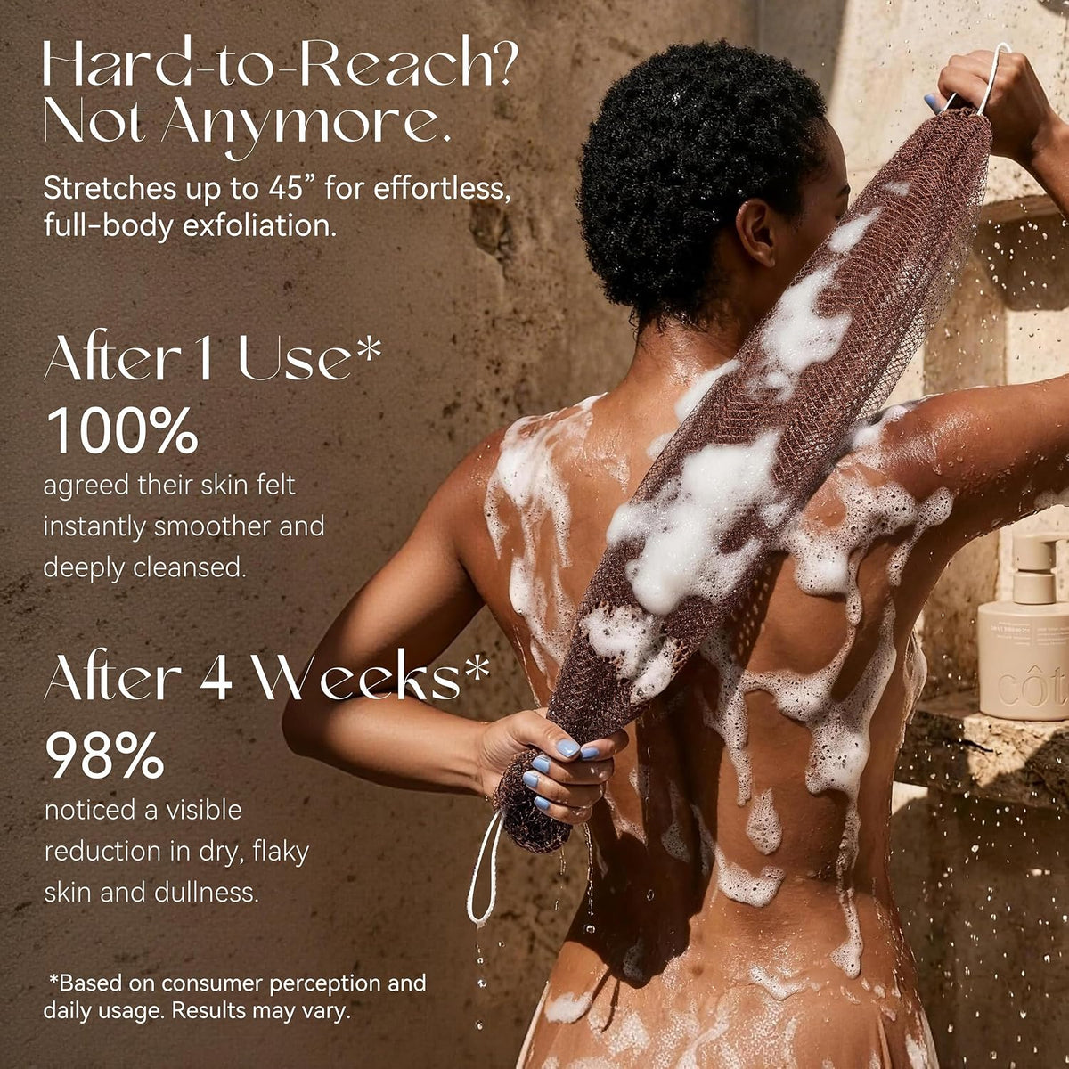 CORATED African Net Sponge Authentic, Shower Loofah Exfoliating Bath Sponge