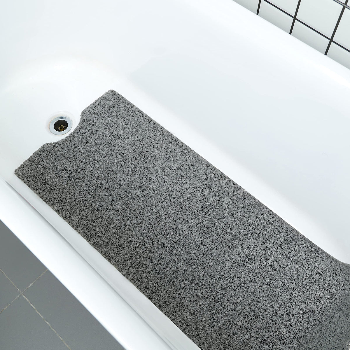 Leotruny Bath Tub Shower Mat 40 x 16 Inch Non-Slip Soft PVC Loofah